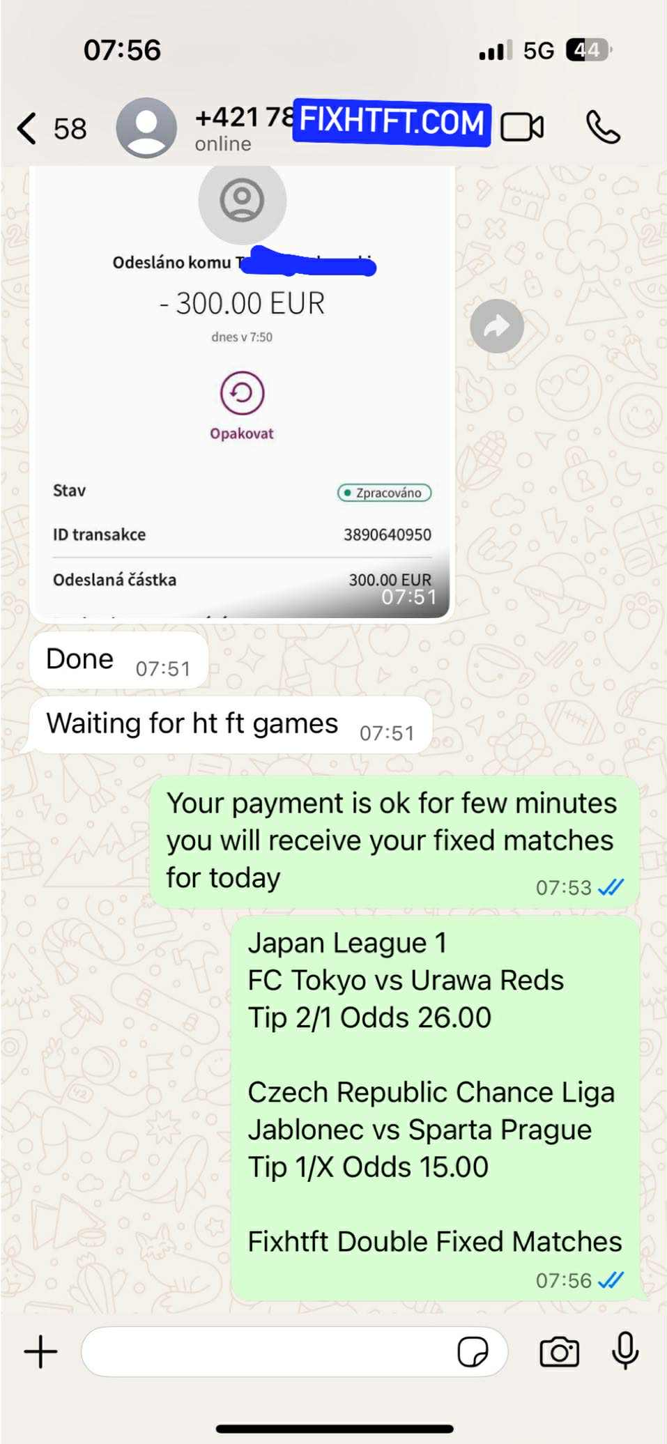 Double HT FT Fixed Matches