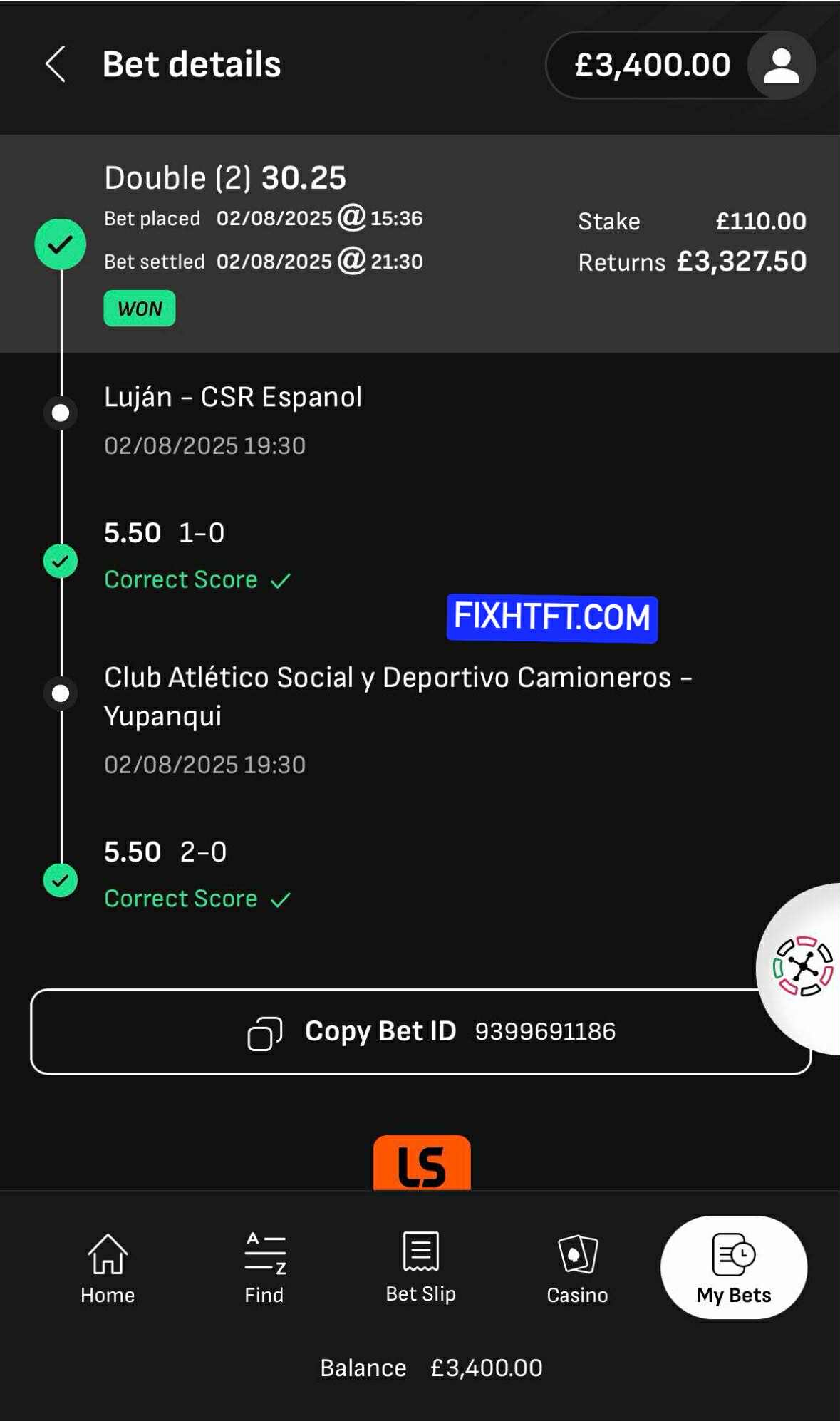 Fixed Match Today