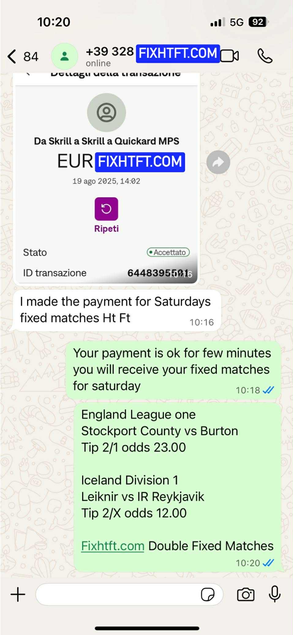 HT FT Fixed Matches 100% Sure