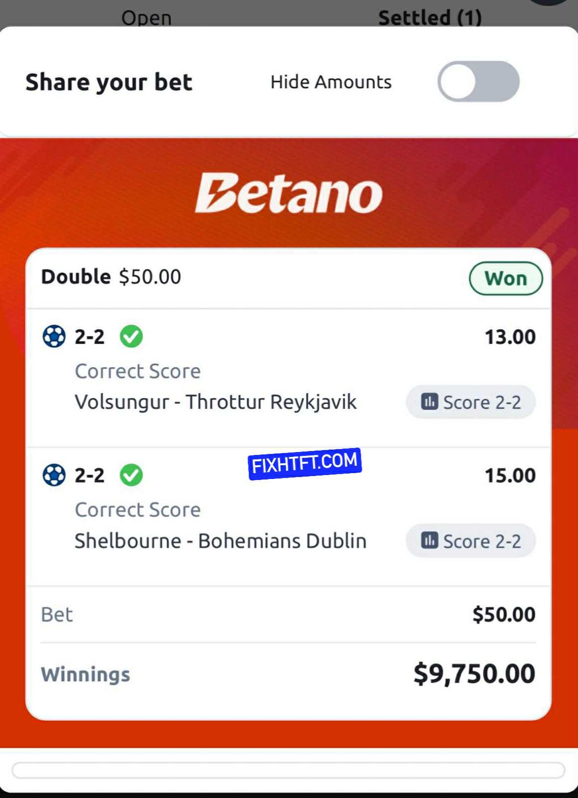 Hot Fixed Matches