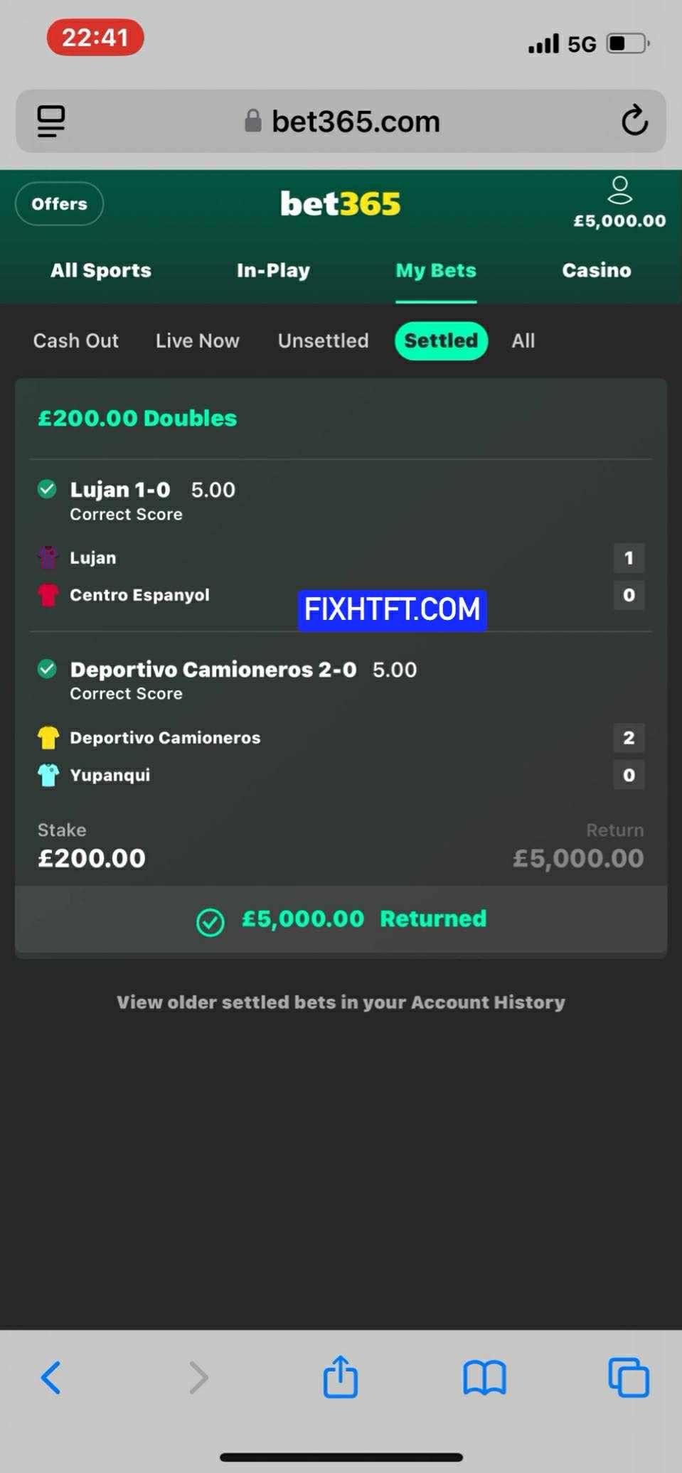 Soccer Fixed Matches