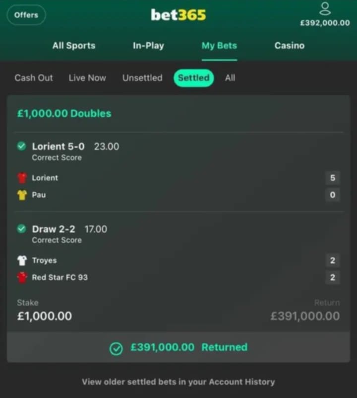 verified fixed matches